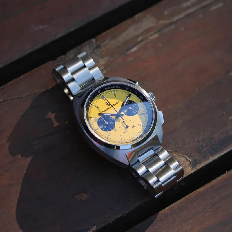 

PAGANI DESIGN New Retro Dial Men's Watches Luxury Chronograph Quartz Watch For Men AR Sapphire Sports Leather Gift Reloj Hombre