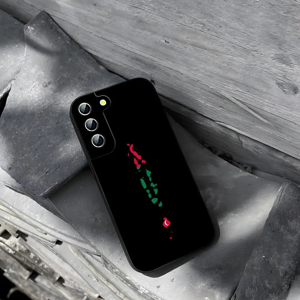 MALDIVES Map Phone Case For Samsung A24 A54 A34 A14 A23 A33 A13 A21 A71 A31 A22 A53 A52 A73 A32 A50 A20 A40 Coque image 2