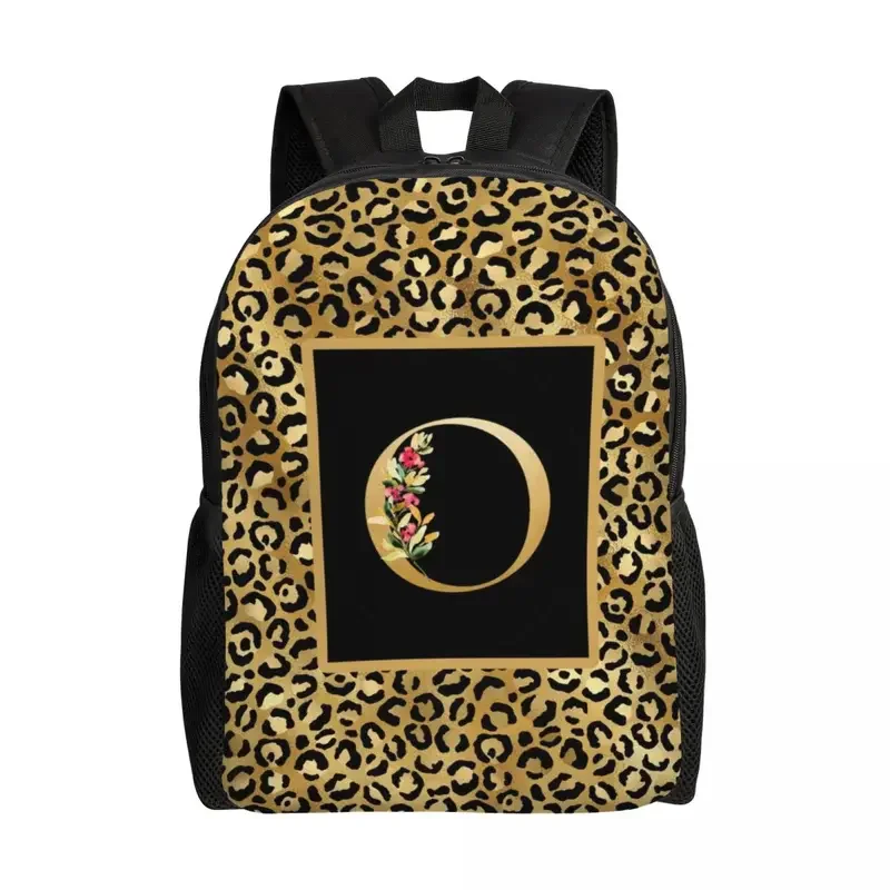 

Leopard Pattern Letter Backpacks for Women Men Water Resistant School College Bag Printing Bookbags