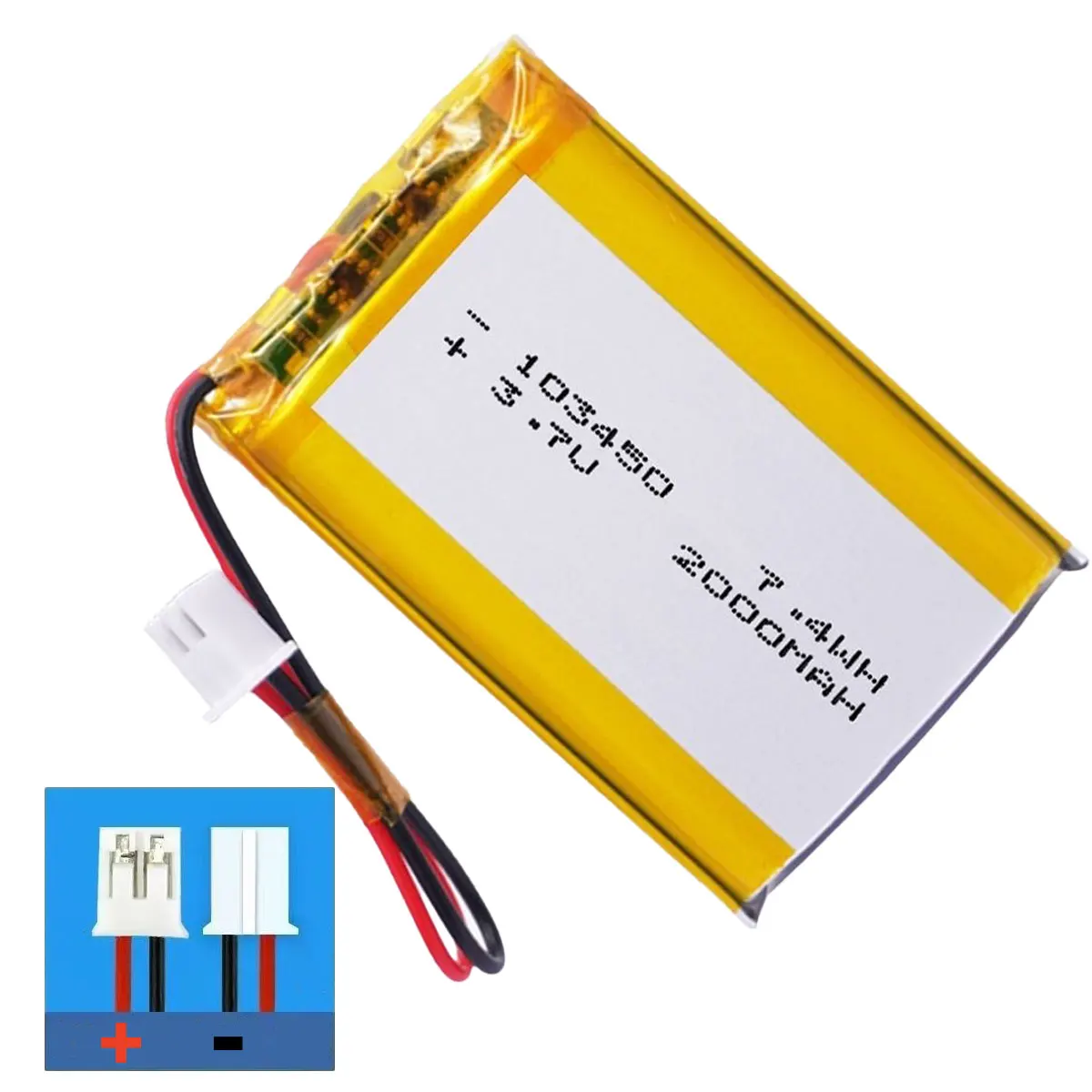 Batería recargable de polímero de litio 103450 3,7 V JST PH 2 pines - imagen 4