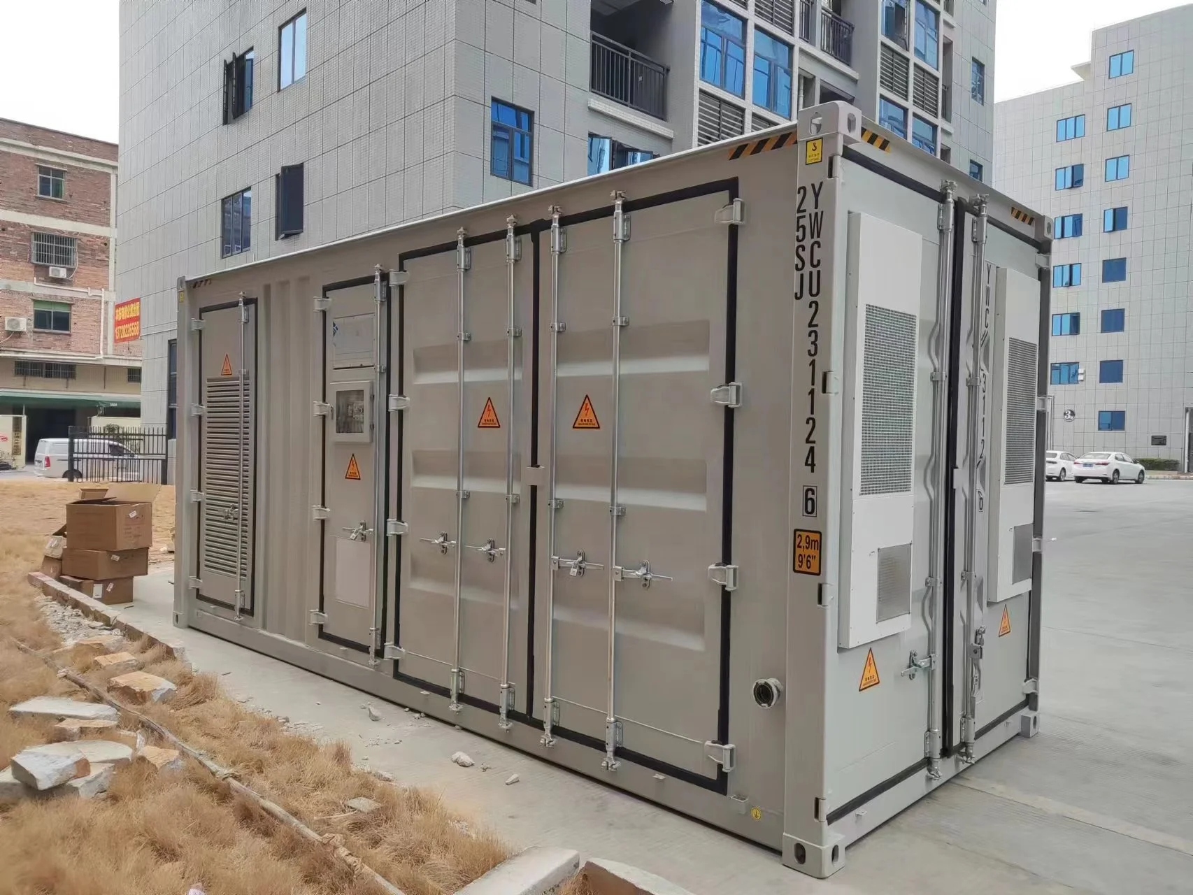 ESS 10FT 20FT 40FT 태양광 에너지 저장 컨테이너 (100KW 250KW 500KW PCS 및 LiFePO4 배터리 캐비닛, 공랭식)