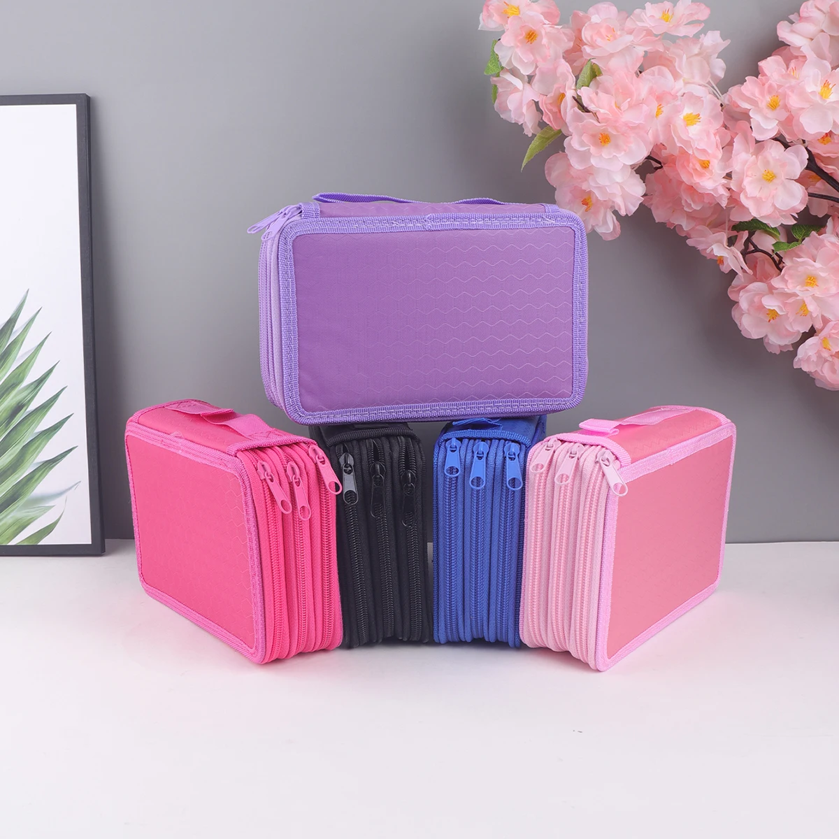 

Пенал на 72 отверстия, четыре слоя, большой вместимости, милый, для хранения ручек, корейские канцелярские товары, для школы и офиса