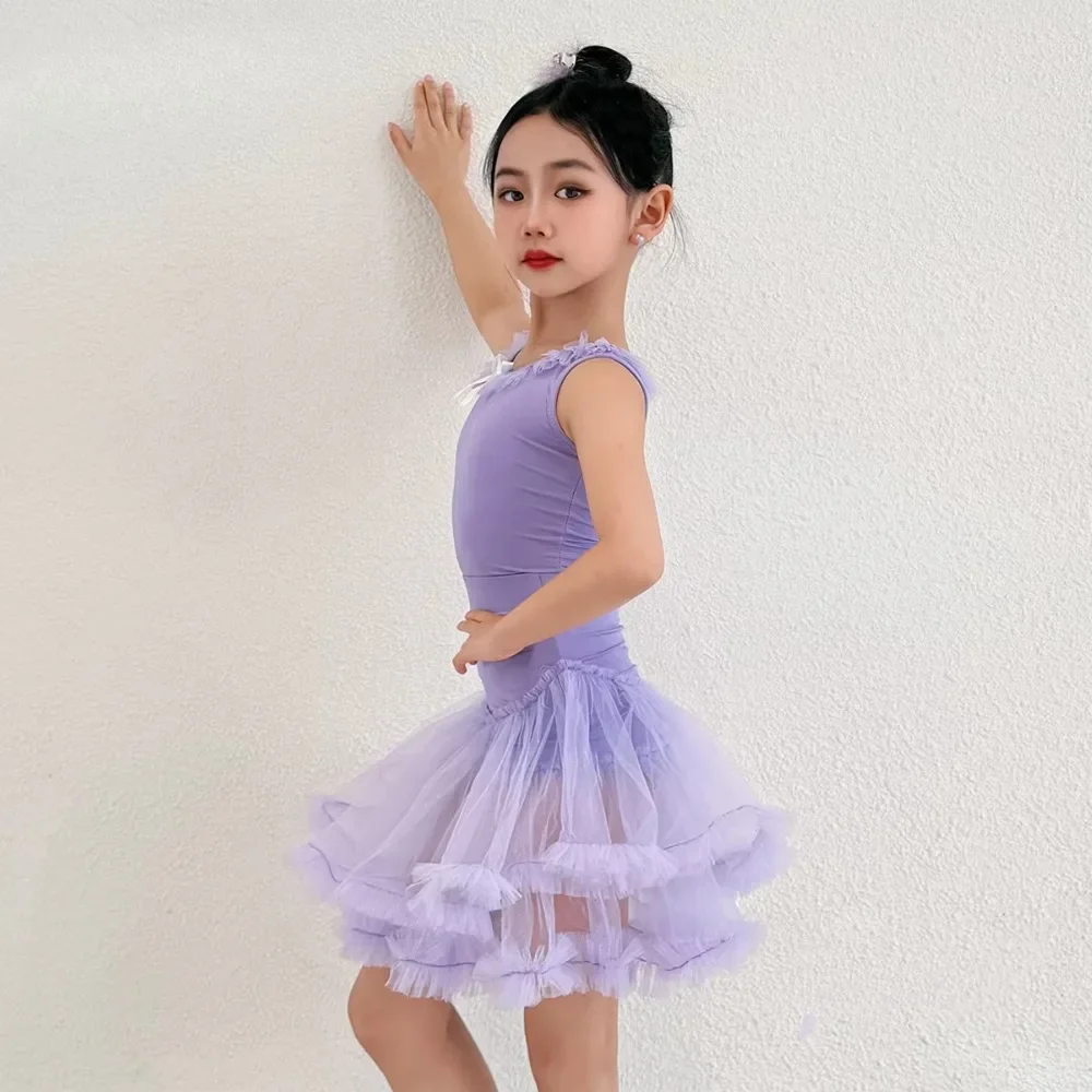 

Latin dance outfit for girls New 2026 spring/summer style Latin dance practice suit for children suitable for performances