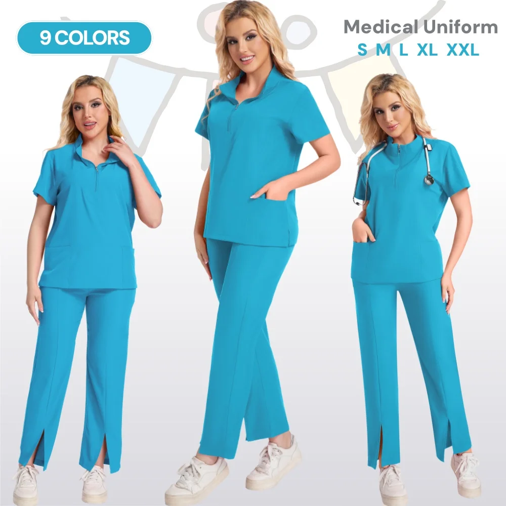 

Женская рабочая одежда для врача, больничные медицинские комплекты скрабов для кормления, легкий хирургический халат без рукавов, униформа для клиники и аптеки