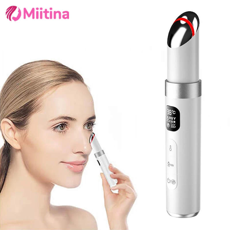 

3 Colors Electric Eye Massager EMS Eye Wrinkles Remove Dark Circles Eye Bags Vibration Hot Massage Relax Eyes beauty Instrument