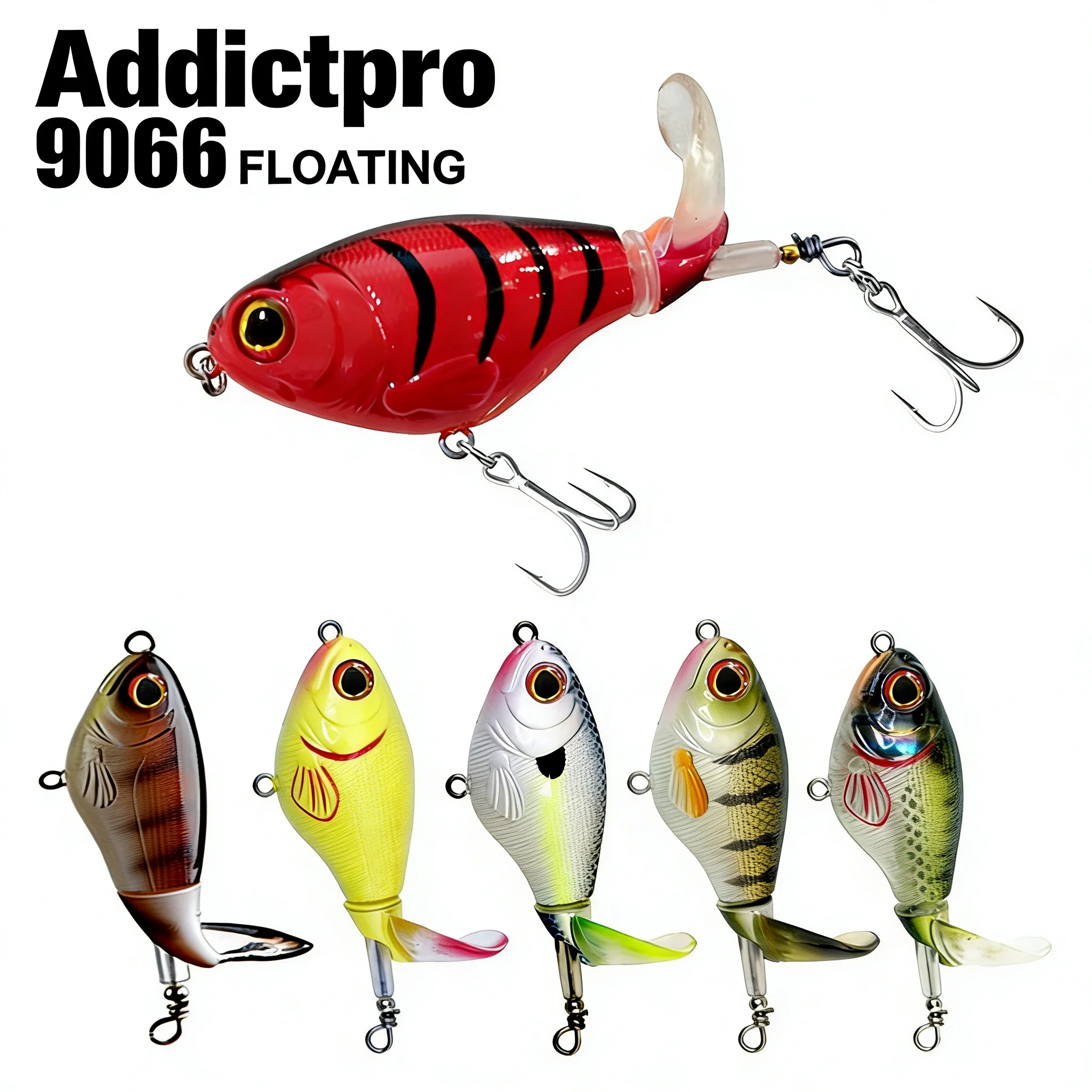 

Addictpro 1pcs 17g Whopper Plopper Floating Topwater Pencil Fishing Lures Artificial Hard Bait For Moving Wings Bass