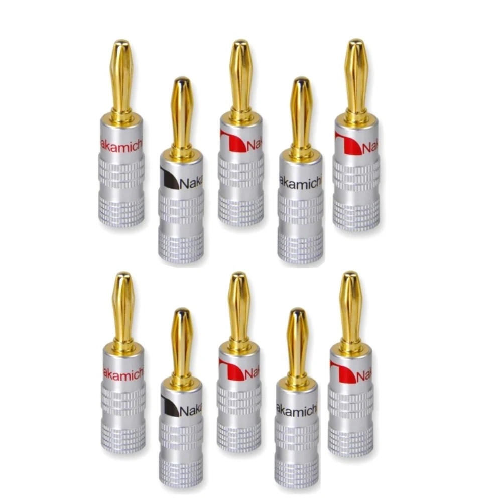 

4MM banana plugs 24K Gold-plated 8PCS Banana Connector with Screw Lock For Audio Jack Speaker Plugs HiFi