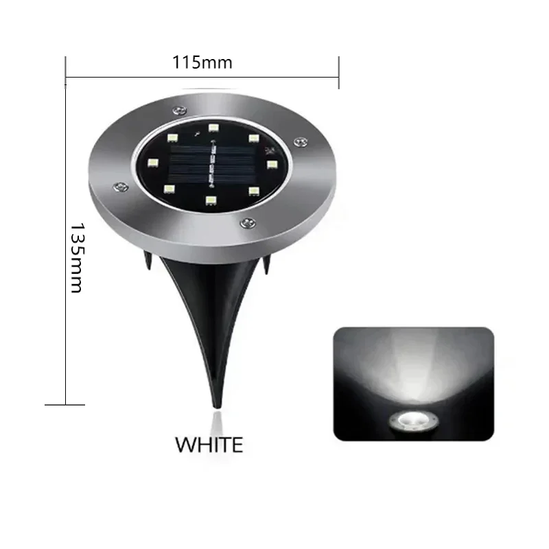 super-cheese 8/20LED Solar Power Disk Licht Outdoor Garten Solar U-licht Deck Licht Scheinwerfer Begraben Solar Led Lampe Garten decor 6