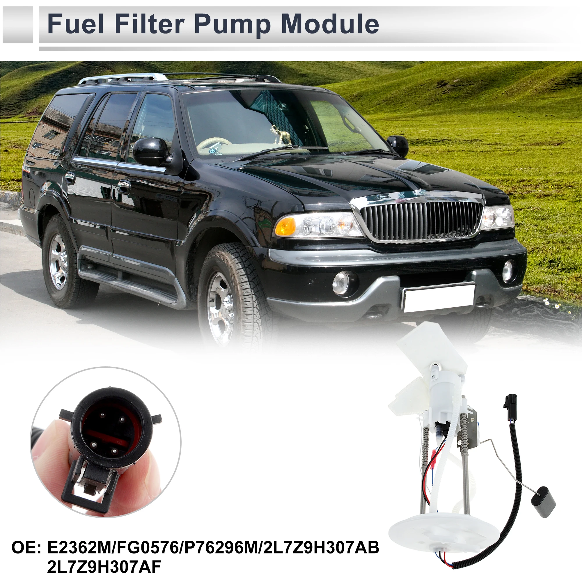 

X Autohaux Electric Fuel Pump Assembly for Lincoln Navigator 2003-2004 8 Cyl 5.4L Fuel Filter Pump Module No.2L7Z9H307AB/E2362M