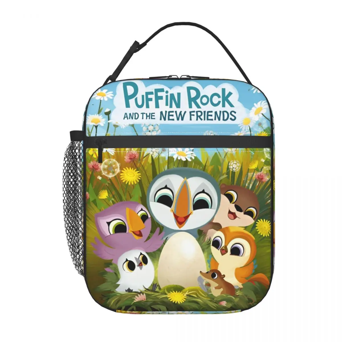 

Puffin Rock и новые друзья, изолированные сумки для обеда с героями мультфильмов для школы, контейнер для еды, герметичный термохолодильник, ланч-бокс