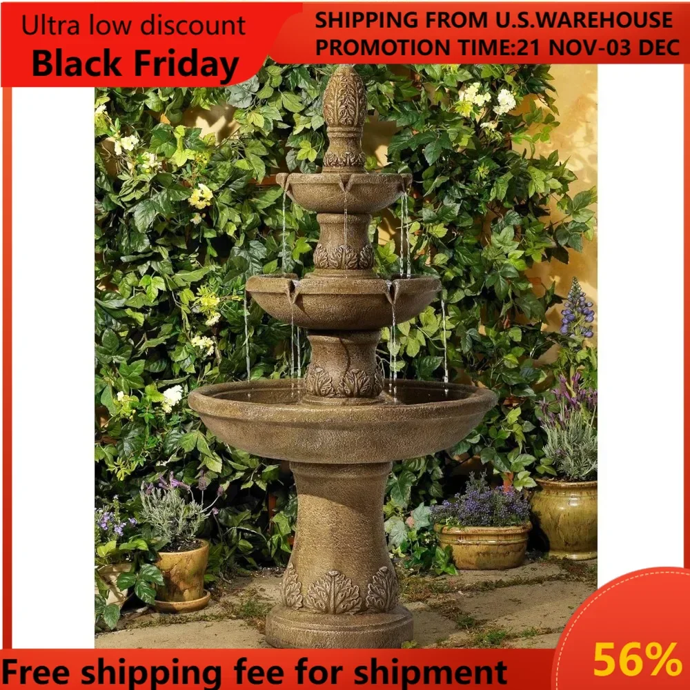 Italian Outdoor Floor Bubbler Fountain and Waterfalls 57