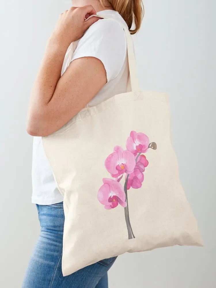 

Watercolor orchid Tote Bag reusable grocery bags supermarket folding bag bag luxury women custom canvas