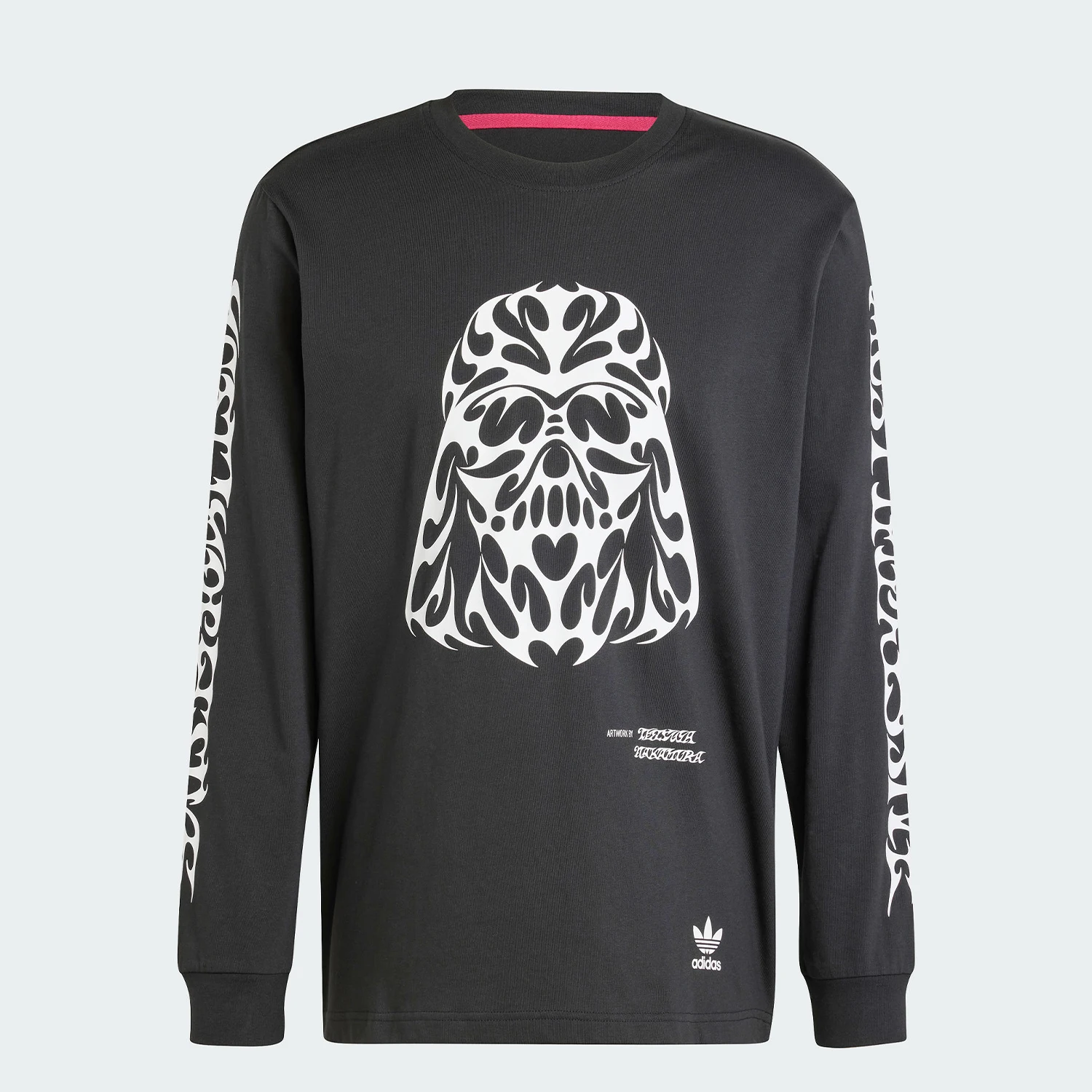 تي شيرت أديداس ثلاثي الخطوط للرجال كاجوال بأكمام طويلة قابل للتنفس IV9471