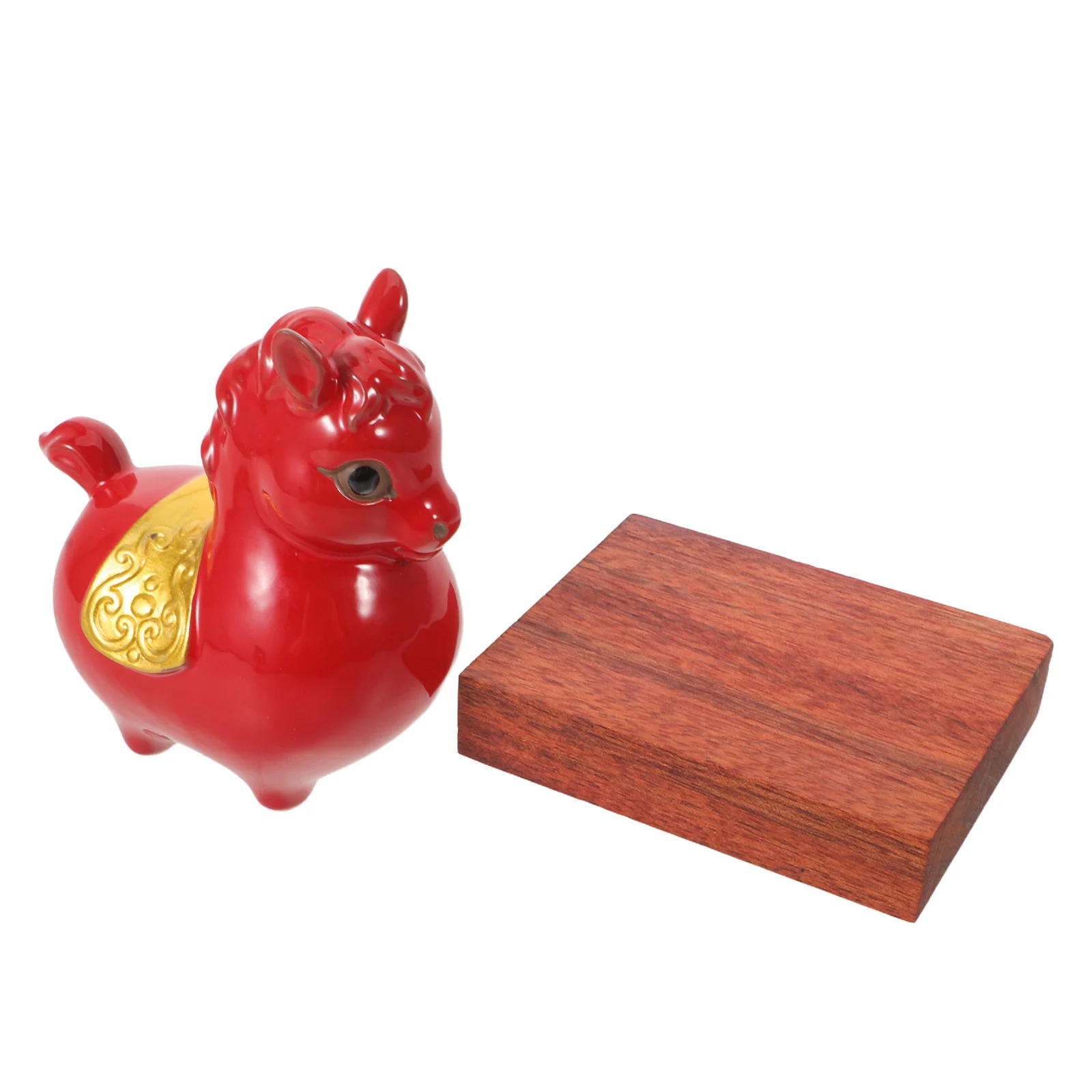 

Miniature Horse Sculpture Chinese Traditional Artware Positive Energy Home Office Decor Lunar New Year Animal Collection Ceramic