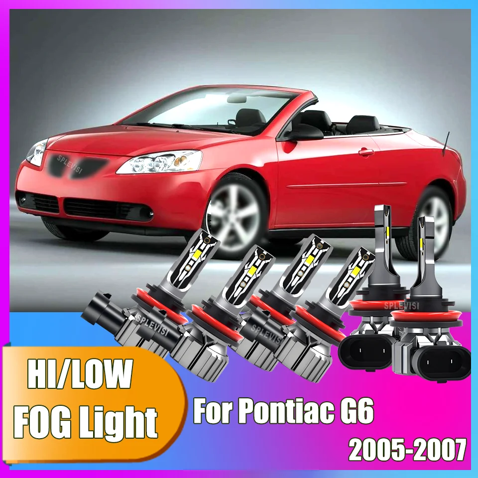 

SPLEVISI Customer Favorite Car Lights Led Headlamp High Low Beam Foglamp H11 H8 H9 IP68 Waterproof For Pontiac G6 2005 2006 2007