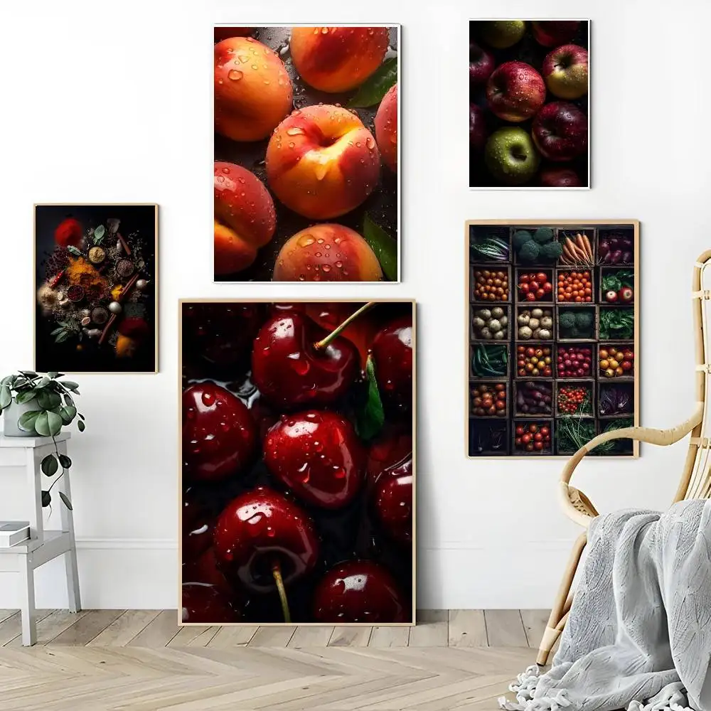 لذيذ الغذاء الغذاء الاباحية الفواكه ملصق جدار الفن الطباعة مقاوم للماء غرفة المعيشة المنزلي غرفة نوم بار ديكور جمالي #3