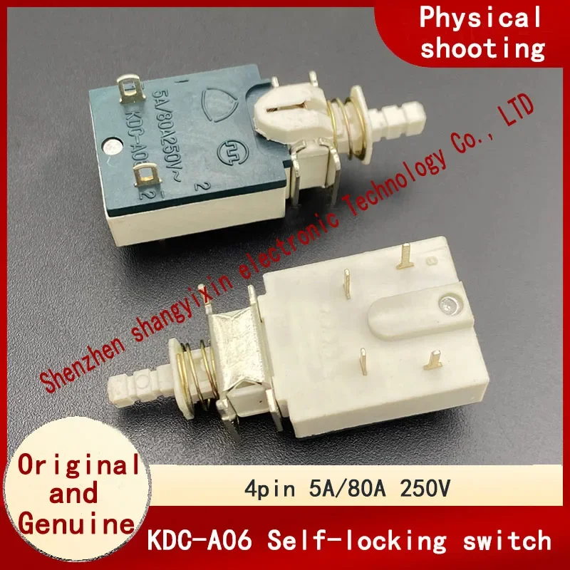 KDC-A06 self-locking power switch 4-pin 5A  TV chassis key straight key color TV button switch