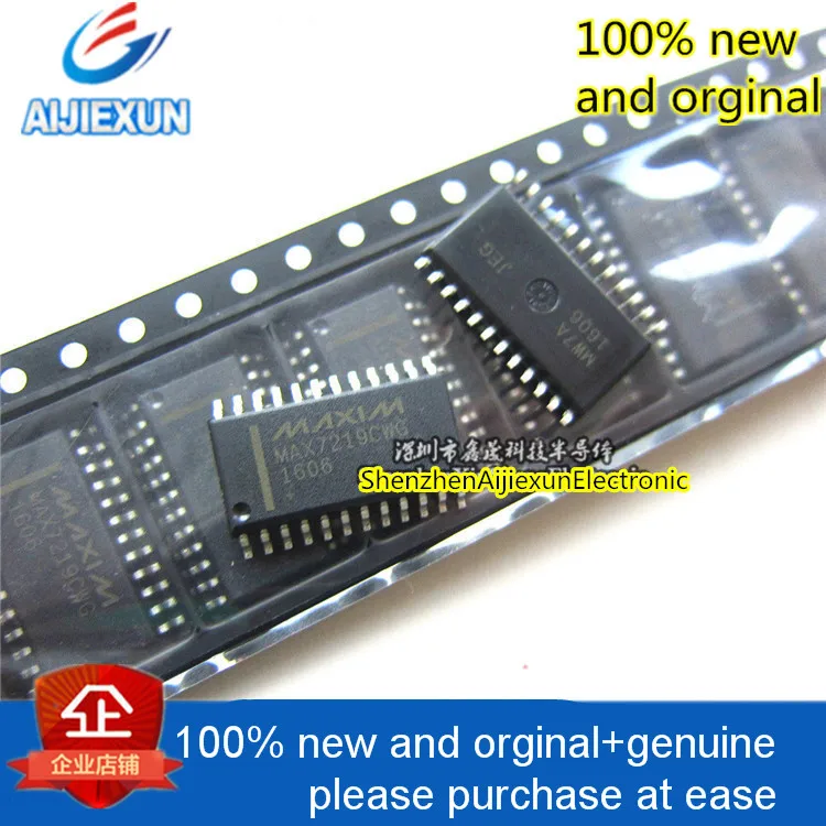 

5 шт. 100% новые и оригинальные MAX7219CWG с последовательным интерфейсом, 8-значные драйверы светодиодного дисплея SOP-24, большой запас