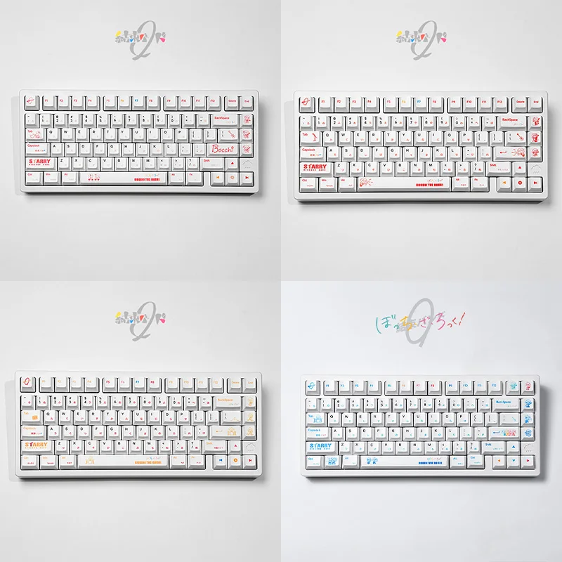 136 مفتاحًا من ملف تعريف الكرز BOCCHI THE ROCK أغطية مفاتيح حرارية للتسامي PBT للوحة المفاتيح الميكانيكية للهدايا الأجهزة الطرفية #6