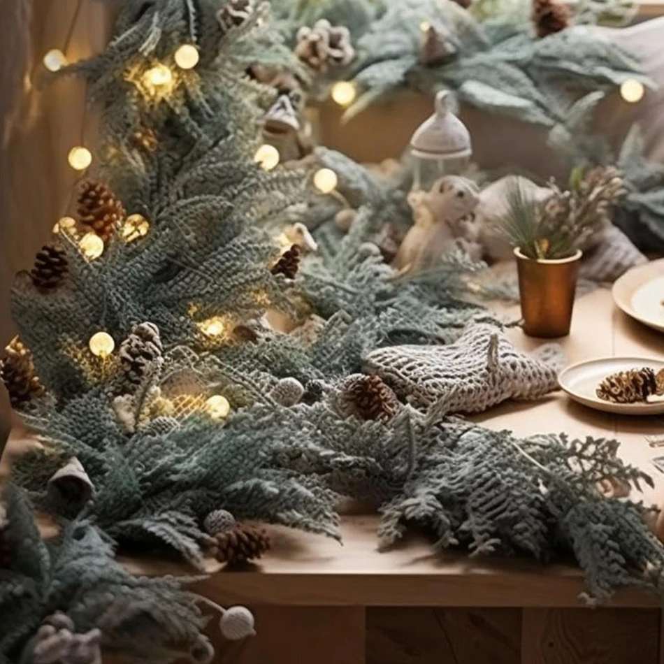 Artificial Plant rattan New Year Christmas tree Garland Wreath Home Outdoor Garden Party Decoration Pine Tree Rattan wall