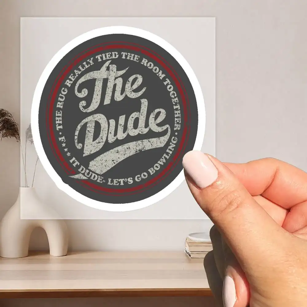 Dude, Let's Go Bowling Waterproof stickers for decorating car windows motorcycles and computers.