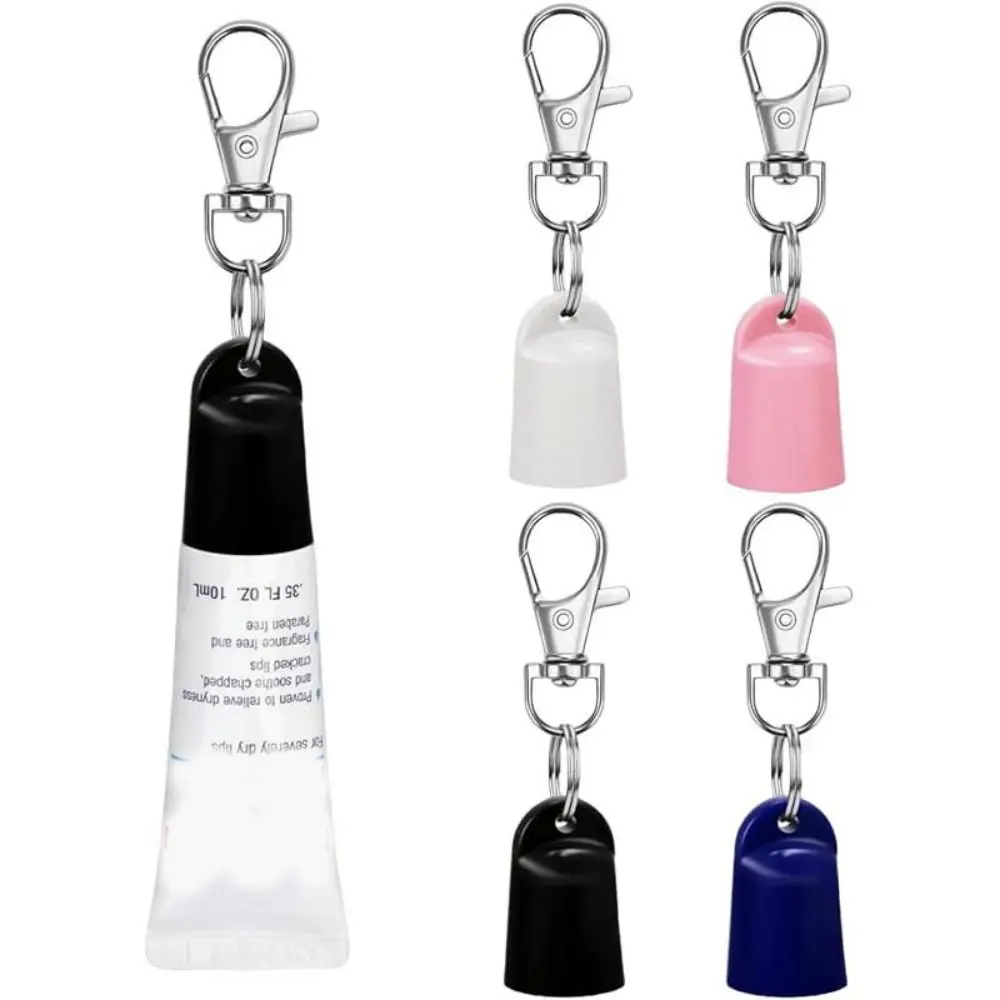 Portable Universal Lip Balm Holder Lightweight Multiple Color Lip Balm Caps Keychain Holder for Aquaphor Daily Carry
