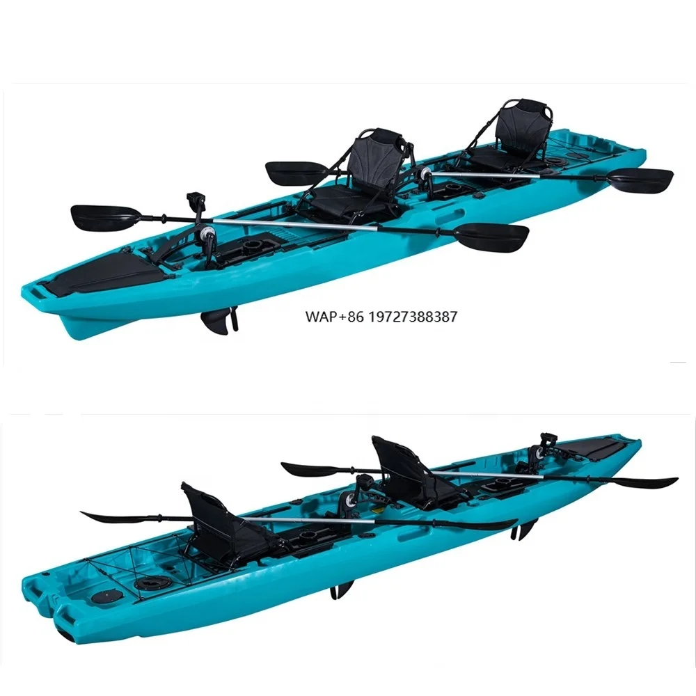 2025 New Tandem Non-Detachable Kayak Sea Fishing Kayak With Trolling Motor Fishing Boat for Offshore Use