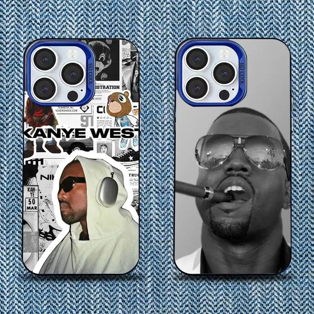 

Rapper Yee Funny K-Kanye West Phone Case For iPhone 16,15,14,13,12,11,Mini,Pro,SE,MAX Blue Matte Silicone Cover