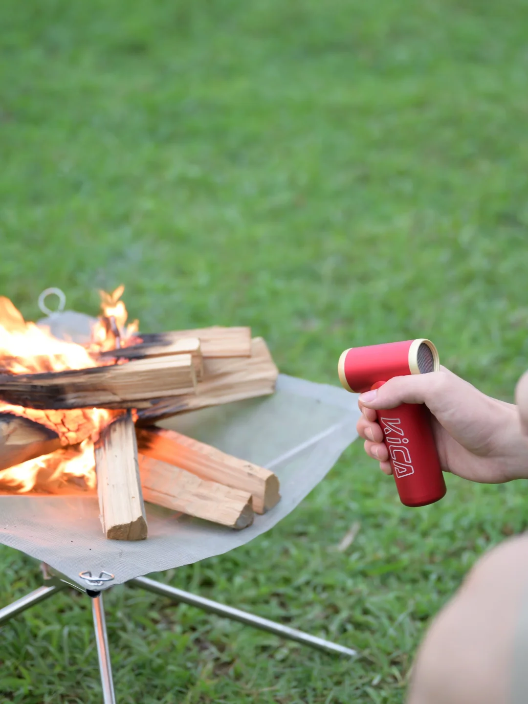 KiCA JetFan 2S Tragbarer Luftgebläse-Ventilator 117000RPM Wiederaufladbarer Mini-Lüfter, Metallgehäuse Extrem-Modus, Camping Wandern BBQ Outdoor-Werkzeug
