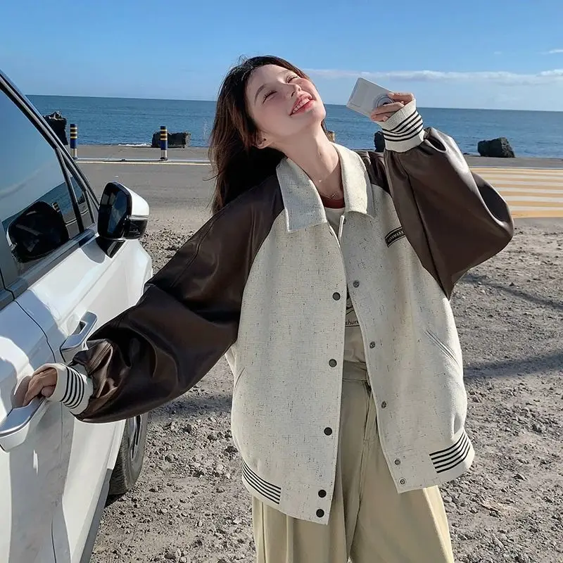 

Suede Jackets For Women Winter Coat Woman 2025 Cute Sweet Gentle Ladies Front Pocket Button Pure Simple Long Sleeve Style Basic