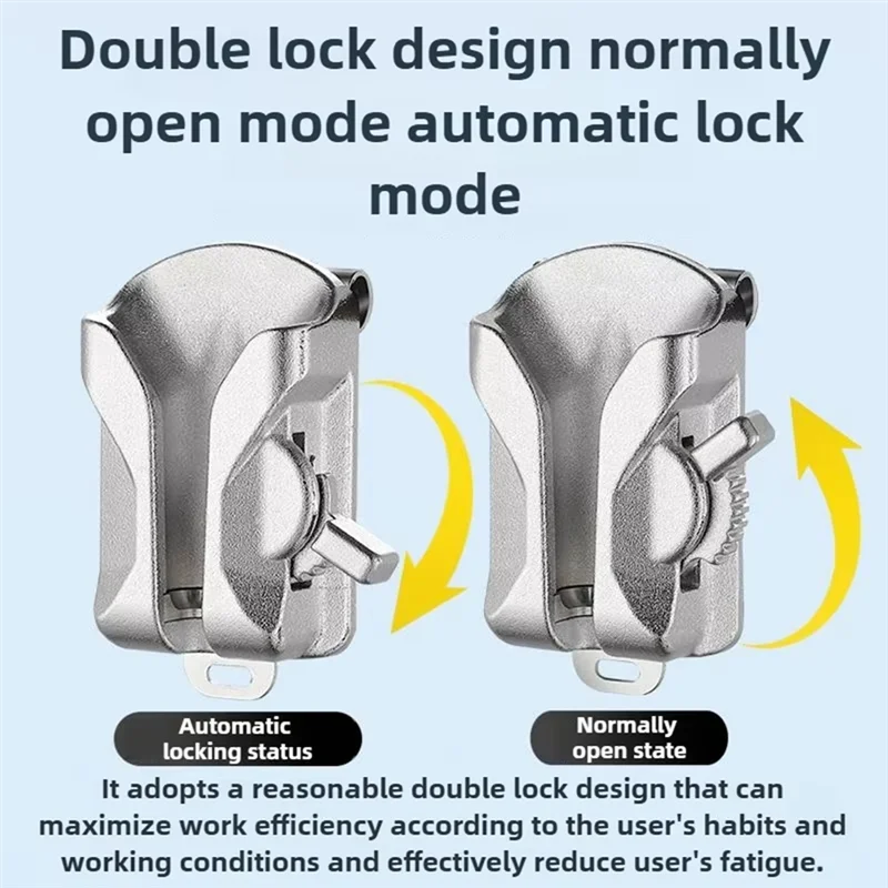 Abrb-bloqueio duplo 10mm junta esférica para ferramentas elétricas profissional gancho de suspensão rápida para ferramentas de carpintaria de madeira fivela de cintura