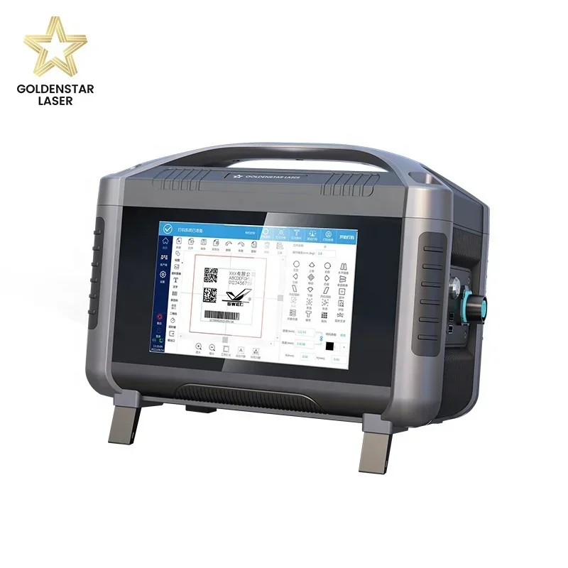 

20W 25W 30W handheld Fiber Laser Marking Machine Engrave Photos codes letters on Metal Plastic Pen with Precision