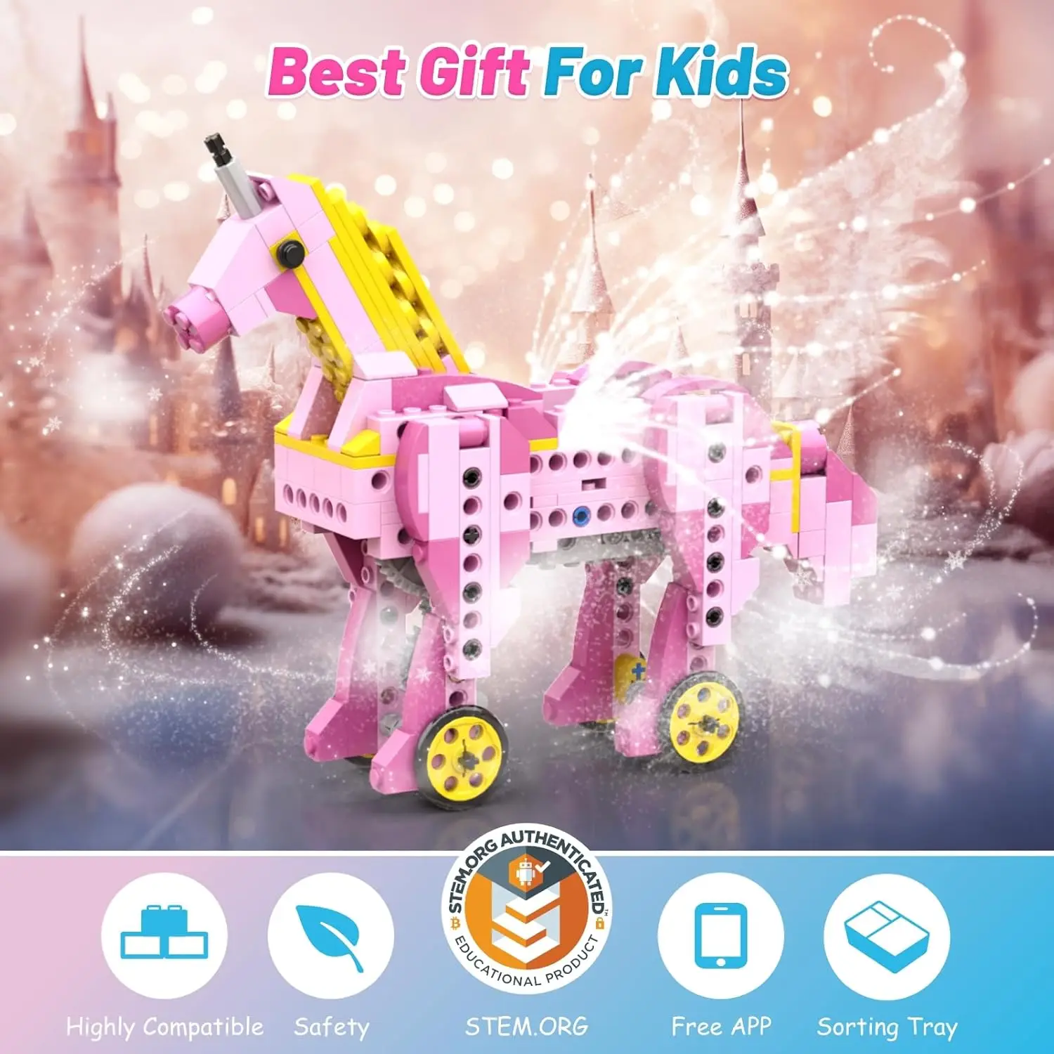 Apitor STEM Toys for Girls 8-in-1 Electric Motor Robotic Science Kits STEM Kit for Kids Age 8-10 Educational Craft Building Toys