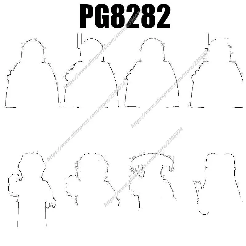 Action Figures Filme Acessórios, Blocos de Construção, Brinquedos De Tijolos, PG8282, PG2235, PG2236, PG2237, PG2238, PG2239, PG2240, PG2241, PG2242