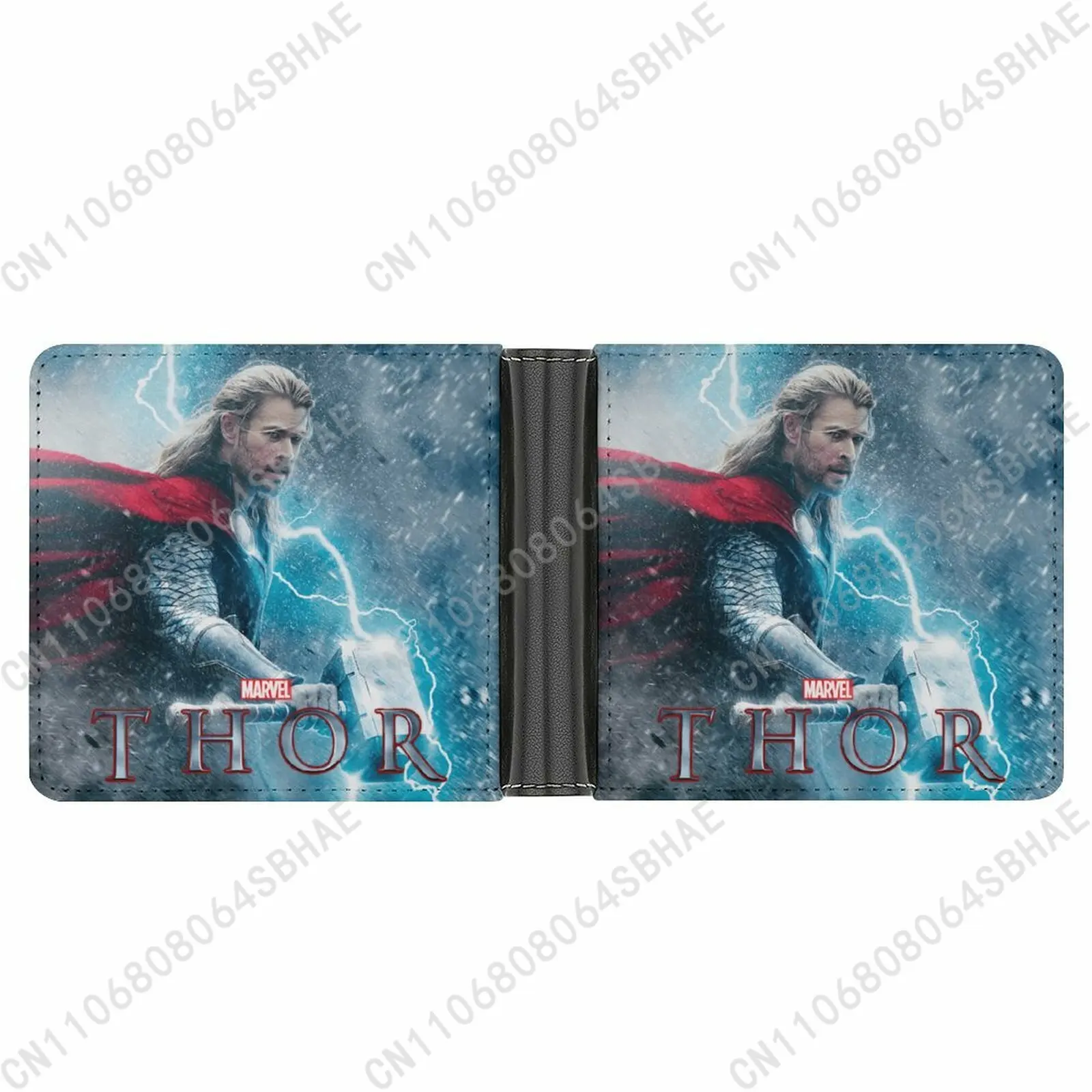 

Marvel The God of Thunder Trendy Leather Wallet Teenage Male Woman Slim Credit Card Holder Small Purse Daily Use Cosplay