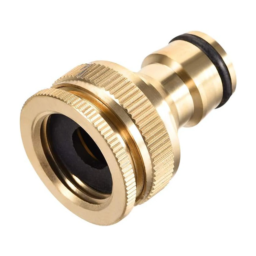 Brass Faucet Tap Connector Mixer Hose Adaptor Quick Connecter 1/2 3/4 Copper Hose Coupling Adapter Garden Watering Fittings Tool