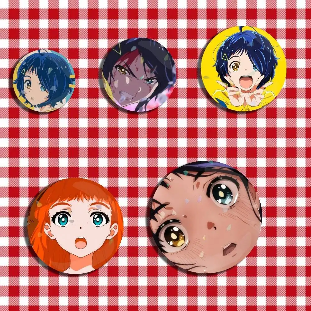 

Wonder Egg Priority Badge Stage Brooches on Backpack Clothes Handmade Round Enamel Pins for Jewelry Gift Bag Accessory