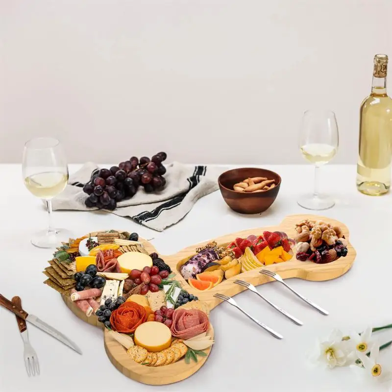 Creative Style Tray Conscience Selection Bamboo Tableware Chopping Board Serving Plate Wooden Material Charcuterie Board