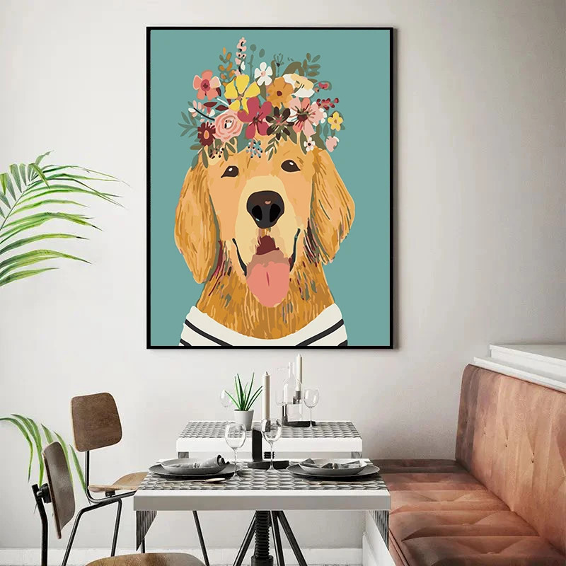 RUOPOTY 40*50cm Flowers Animals Painting By Numbers Picture Colouring Handpainted zero basis Oil Painting By Numbers Home Decor