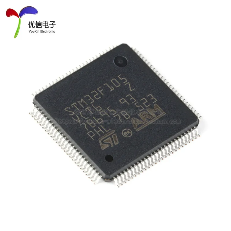 Free shipping  STM32F105VCT6 LQFP-100 ARM Cortex-M3 32MCU   10PCS