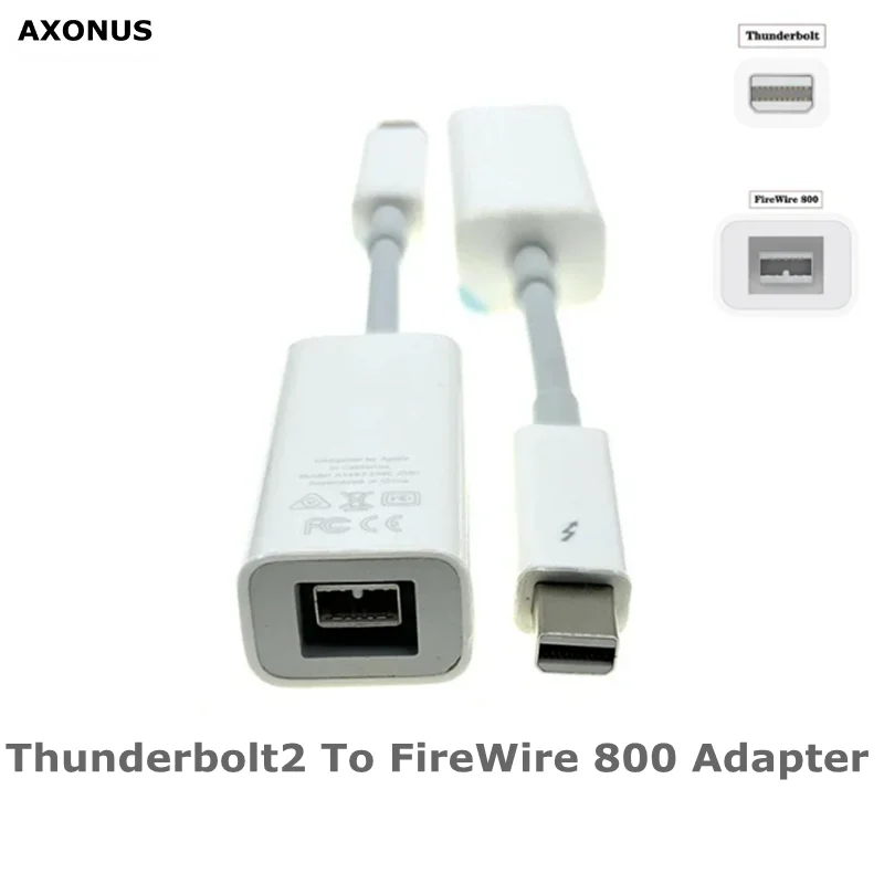 

1 шт. адаптер Thunderbolt2 к FireWire 800 Thunderbolt к Fire 1394B, подходит для компьютеров Mac, оснащенных портами Thunderbolt