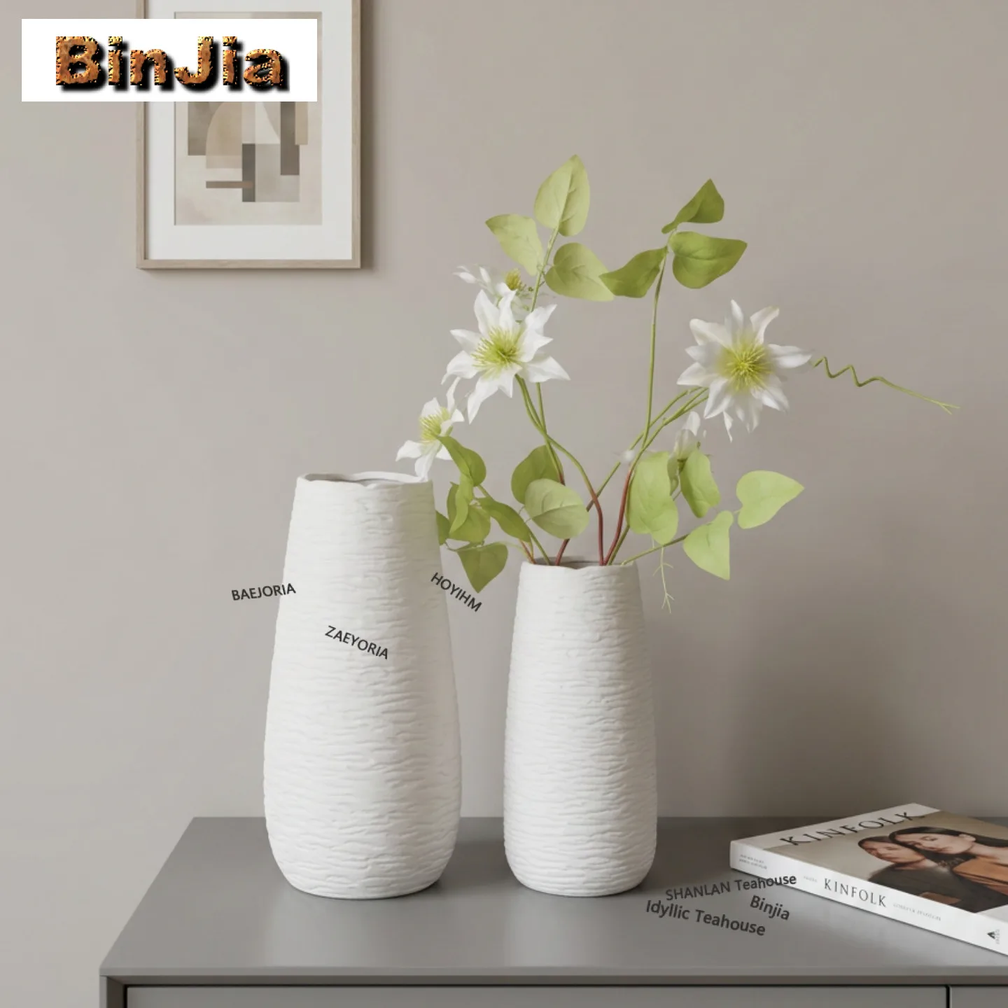 Creative Simple White Biscuiting Vase Vintage Cachepot Flower Basket Plant Pot Household Flowerpot For Tea Supplies Ornaments