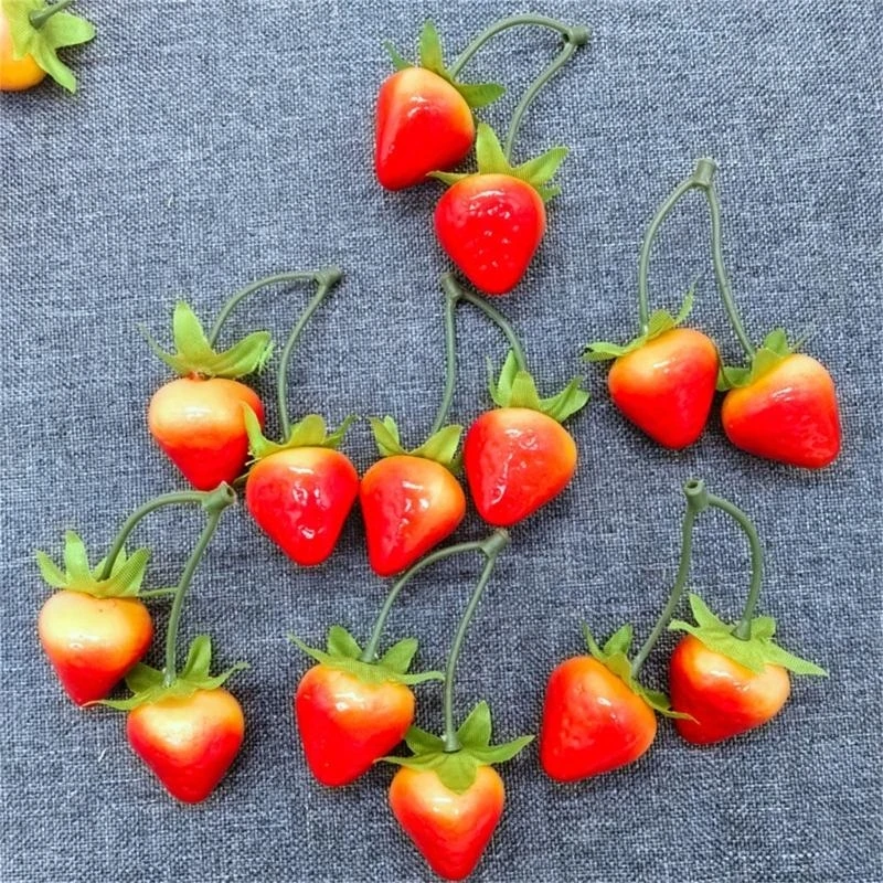 

Упаковка из 10 реалистичных искусственных пластиковых фруктов клубники, идеально подходящих для фотографии, 15UB