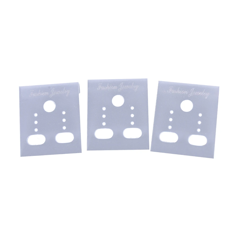 

100X Clear Professional Plastic Earring Ear Studs Display Hang Cards