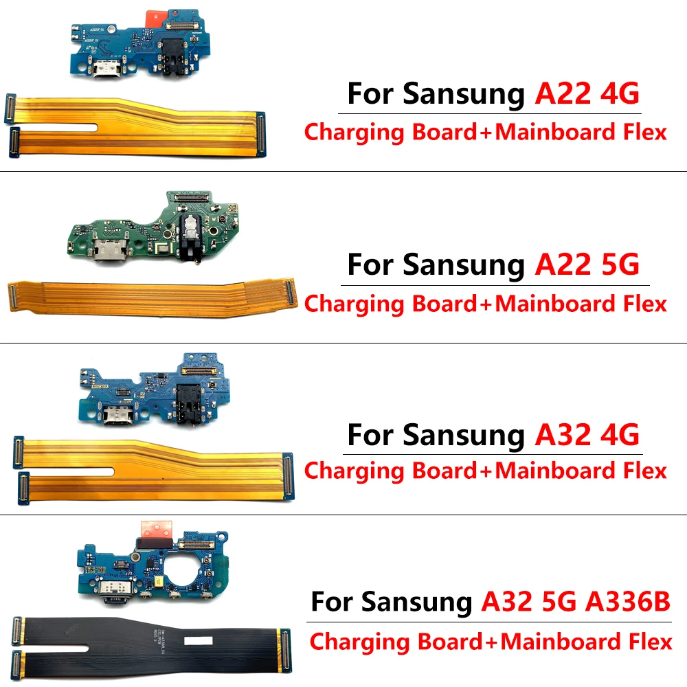 

10 Pcs USB Charger Charging Dock Port Connector Mainboard Flex Cable For Samsung A22 A32 4G A33 5G M22 M31S M32 M325F M51 M52