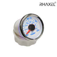 RHAXEL 52mm Auto Car Water Temp Gauge Temperature Meter 40-120℃ with 8 Backlights 12V 24V Waterproof