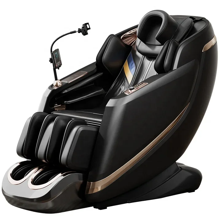 -Mejor venta CE Masajeador Asiento Electric Otros Cuidado del cuerpo Control de voz Sillas reclinables Shiatsu Silla de masaje 4d Sl Track