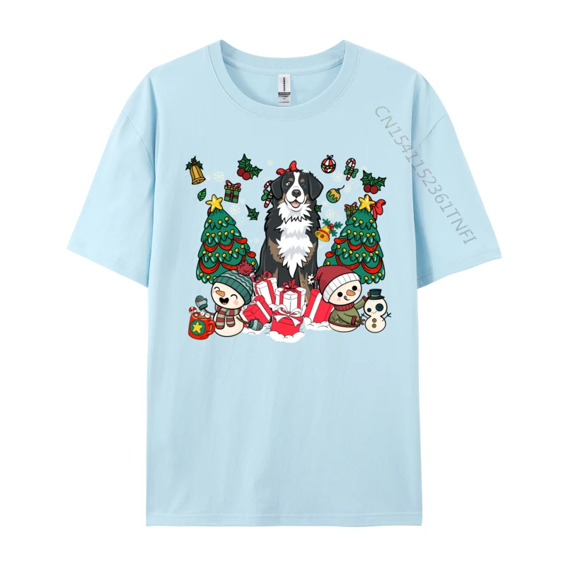 Bernese Mountain Dog Funny Christmas Dog T-Shirt Funny T Shirts Vintage Casual Tops Anime Printed T-Shirts