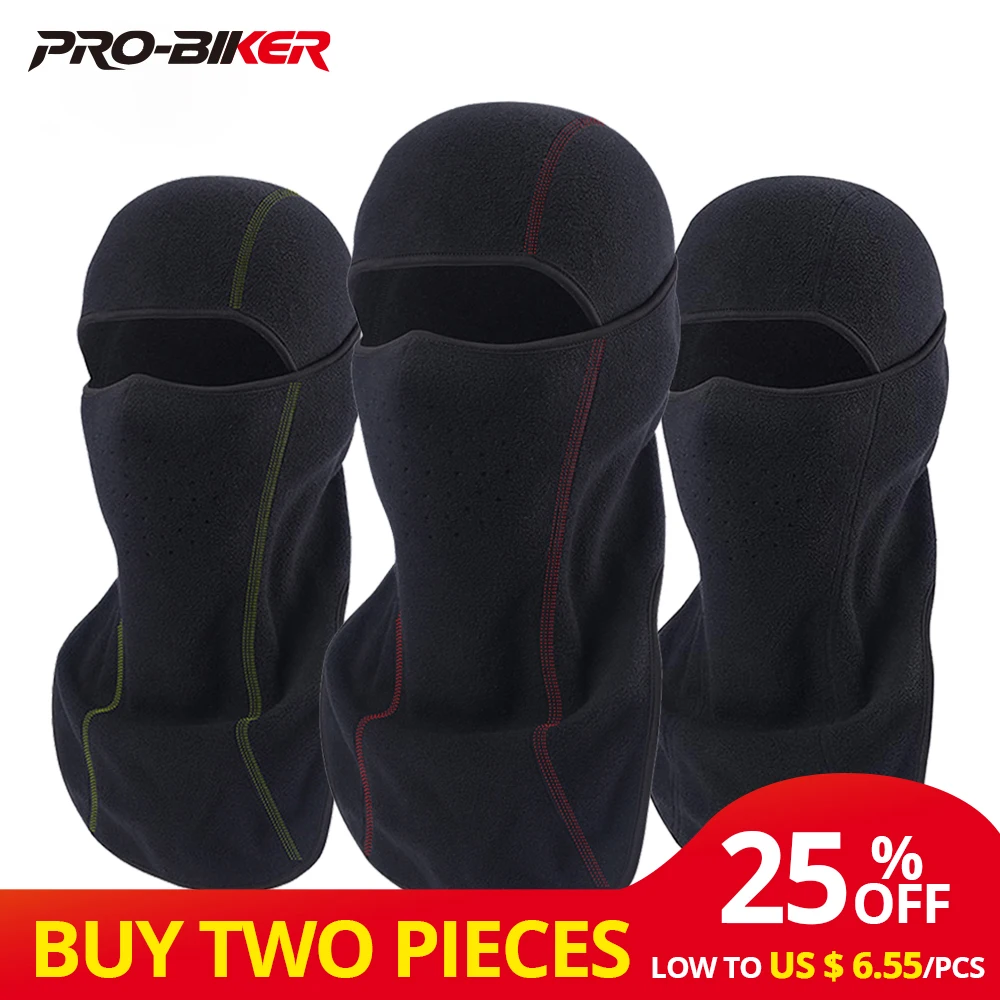 

Black Motorcycle Face Mask Autumn Winter Thermal Fleece Balaclava Motorcycle Mask Moto Windproof Cycling Skiing Mask