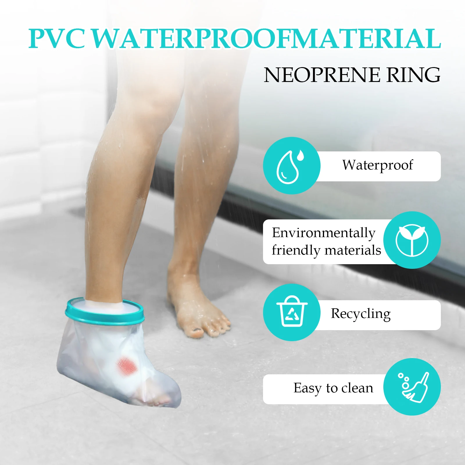 Child Waterproof Cast Cover Relieve Pain Fracture Foot Covers Leg Bandage Plaster Shower Bathing Sleeve Sealed Protector